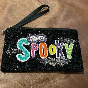 Beaded Halloween wristlet purse